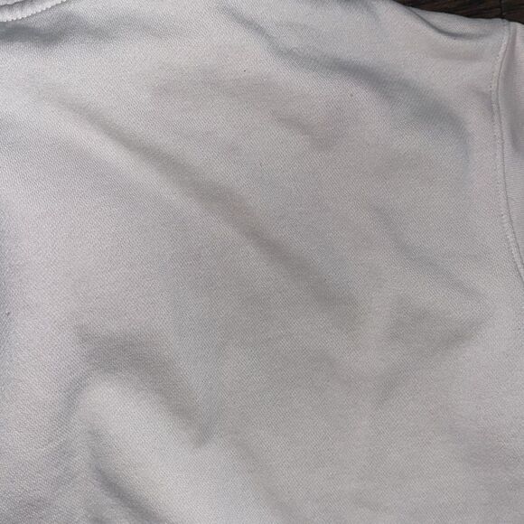 Nike Pale Beige w/ purple Taupe Tan Fleece Hooded Hoodie Sweatshirt Sweater L - Picture 8 of 10